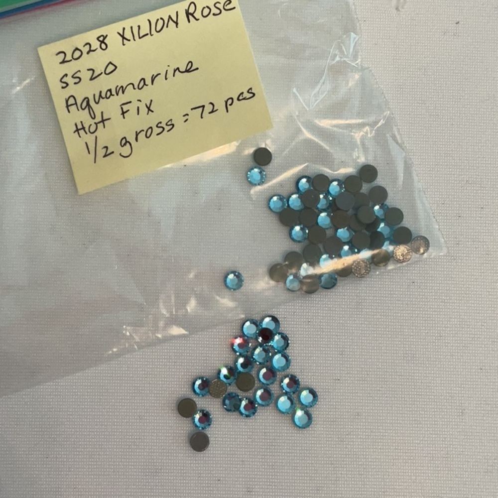 Swarovski • Color: Aquamarine, SS20, 2028 XILION Rose Hotfix Rhinestones